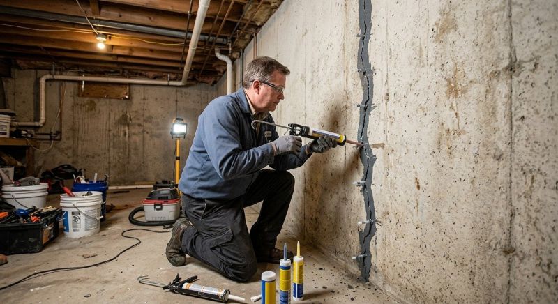 Basement Crack Repair in Hanover, MA