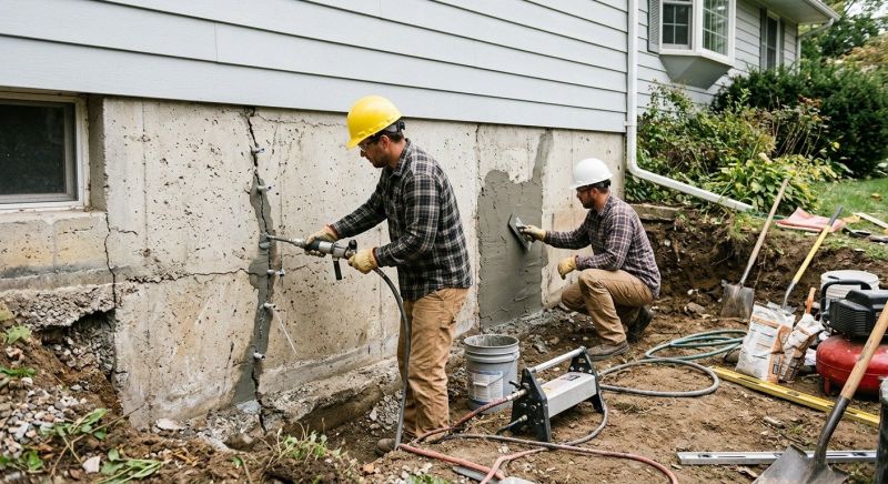 Basement Foundation Repair in Bridgewater, MA
