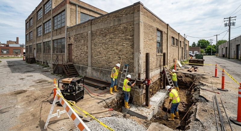 Building Foundation Repair in East Bridgewater, MA