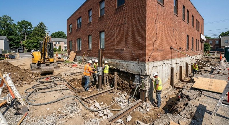 Building Foundation Repair in Hyde Park, MA