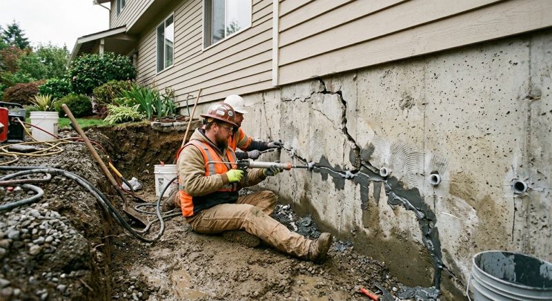 Cracked Foundation Repair in Canton, MA