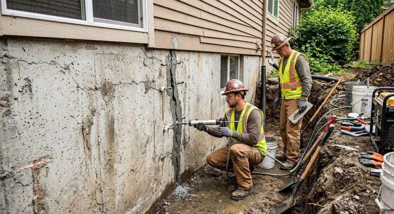 Cracked Foundation Repair in Canton, MA