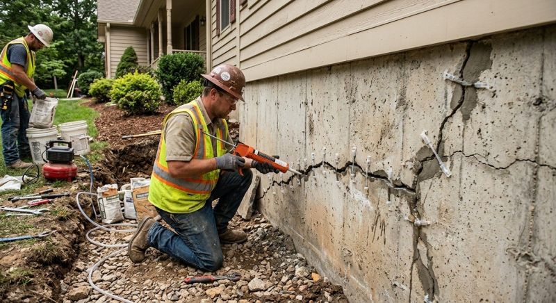 Cracked Foundation Repair in Cohasset, MA