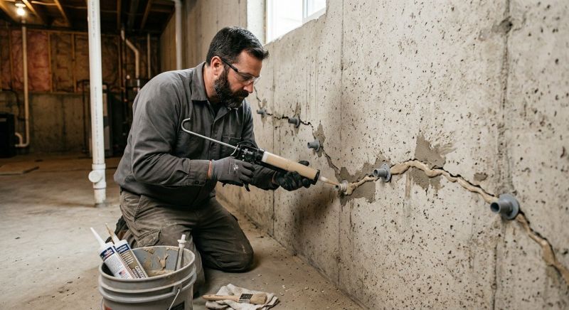 Cracked Foundation Repair in East Bridgewater, MA