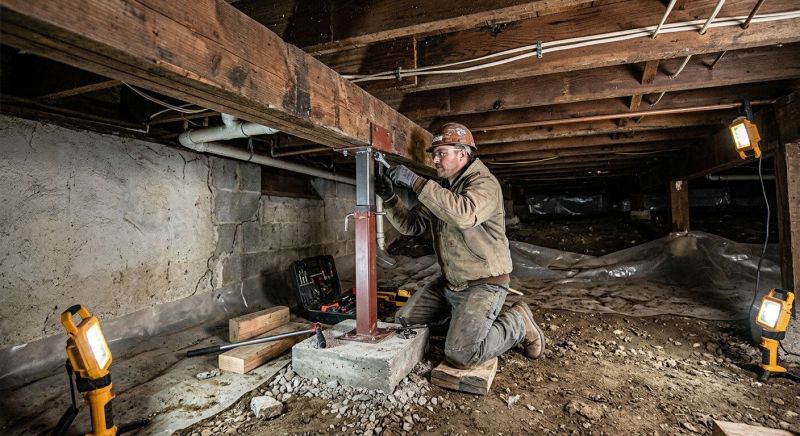 Crawlspace Foundation Repair in Hingham, MA