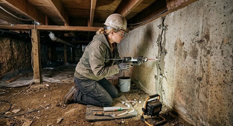 Crawlspace Foundation Repair in Sharon, MA