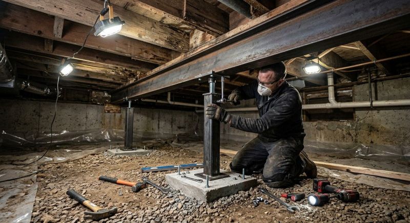 Crawlspace Structural Repair in Hanover, MA