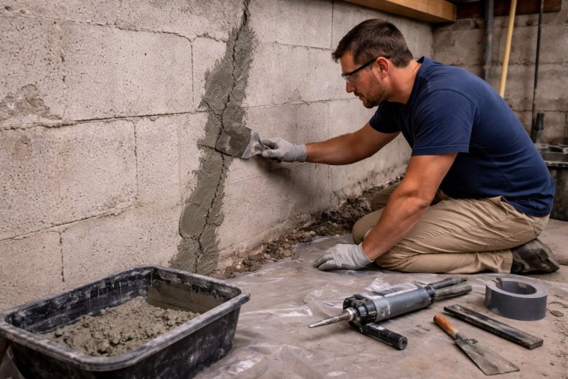 Foundation Crack Repair in Canton, MA
