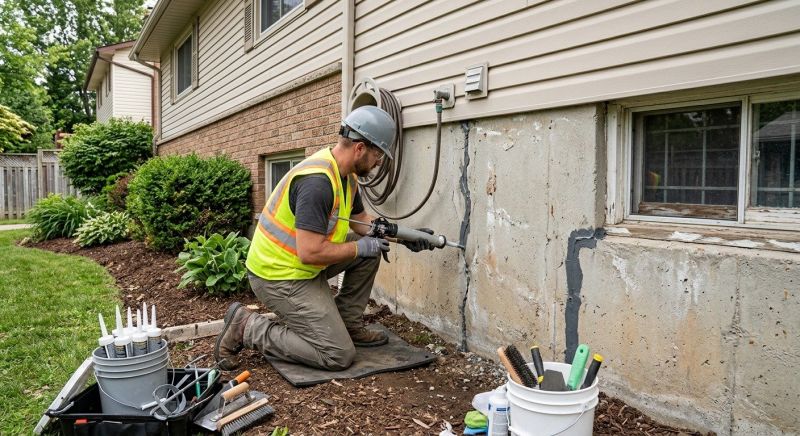 Foundation Crack Sealing in Hanover, MA