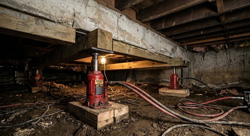 Foundation Jacking in Canton, MA
