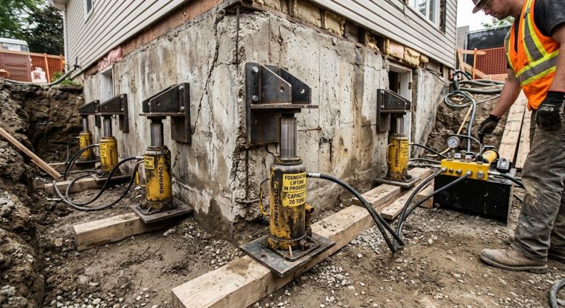 Foundation Jacking in East Taunton, MA