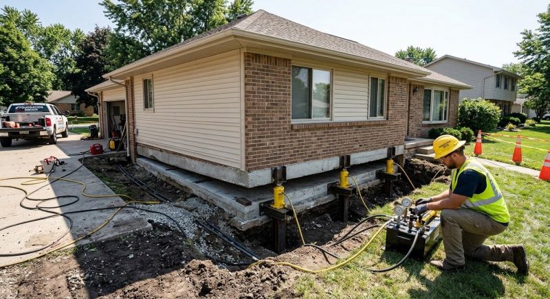 Foundation Lifting in Milton, MA