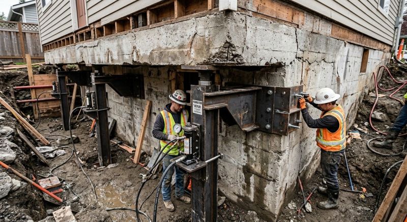 Foundation Lifting in Norfolk, MA