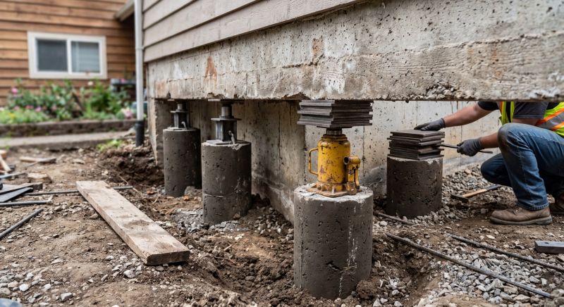 Foundation Pier Leveling in Hanover, MA
