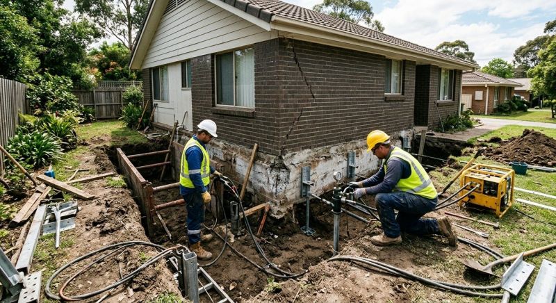 Foundation Stabilizing in Dedham, MA