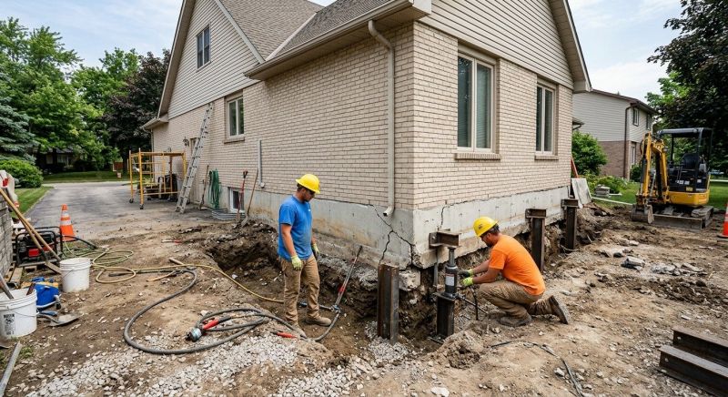 Helical Piers Installation in Hanover, MA