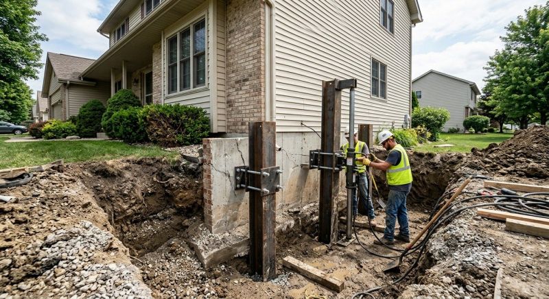 House Underpinning in Hanover, MA