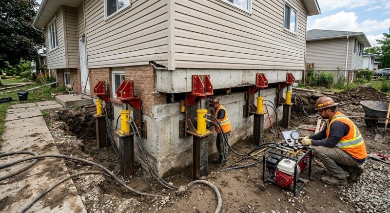 Sinking Foundation Lifting in Hanover, MA