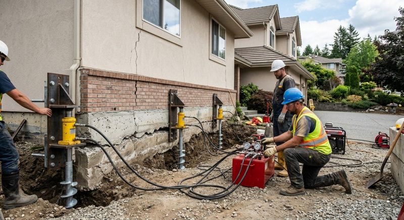 Sinking Foundation Lifting in Hanover, MA
