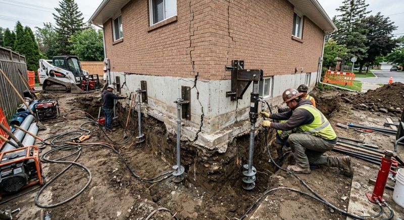 Sinking Foundation Repair in Boston, MA