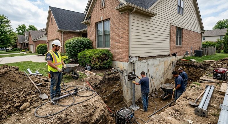 Sinking Foundation Repair in Milton, MA
