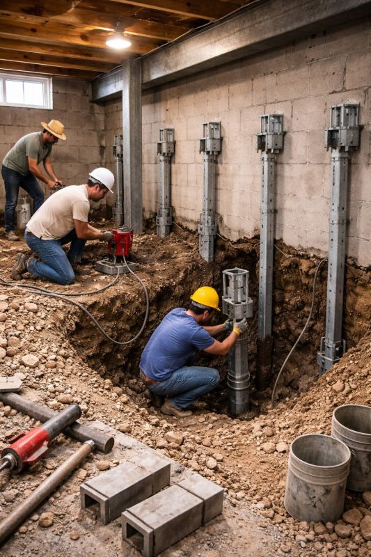 Structural Underpinning in Hanover, MA