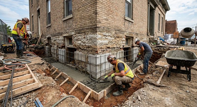 Structural Underpinning in Hanover, MA
